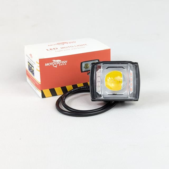 Single lens Projector Driving LED Fog Work Light 4 Color Light Projector Spotlight For Bike Car Jeeps White Yellow Mix Flash Bar Light
