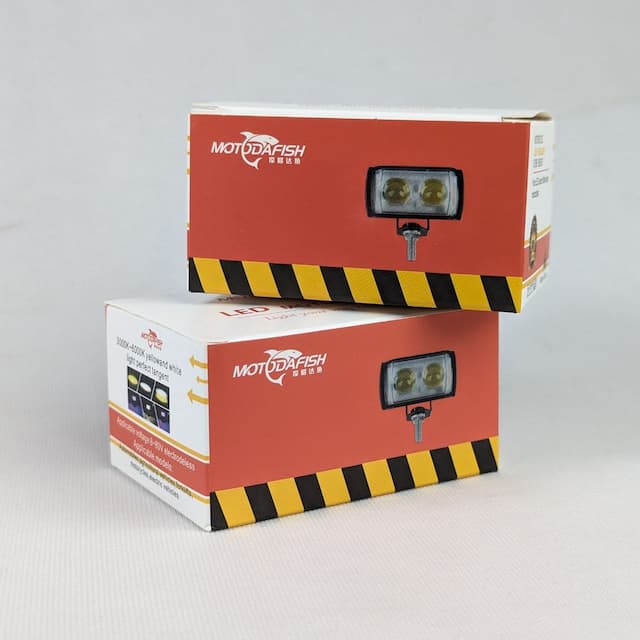 Dual Lens Projector Driving LED Fog Work Light 4 Color Light Projector Spotlight For Bike Car Jeeps White+Yellow Mix Flash Bar Light