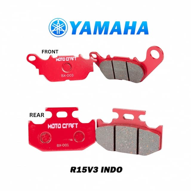 MOTO CRAFT Rear and Front Brake Pad for Yamaha R15 V3 INDO + Lock Free