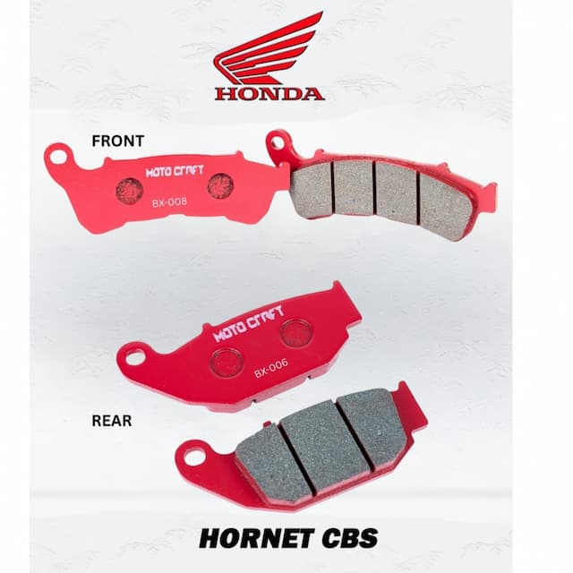 MOTO CRAFT Rear and Front Brake Pad for HORNET CBS + Lock Free