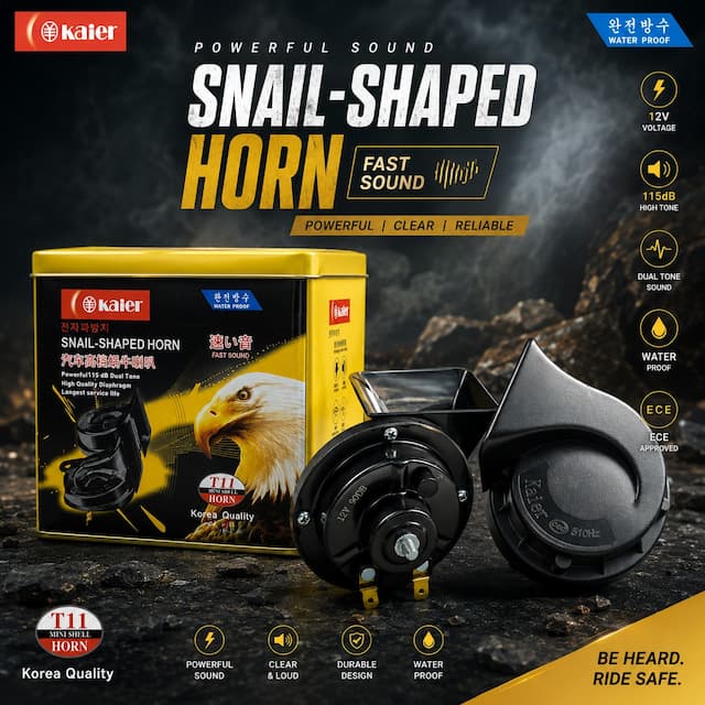 KAIER Snail Shaped Horn (WaterProof) T11 Mini Shell Horn