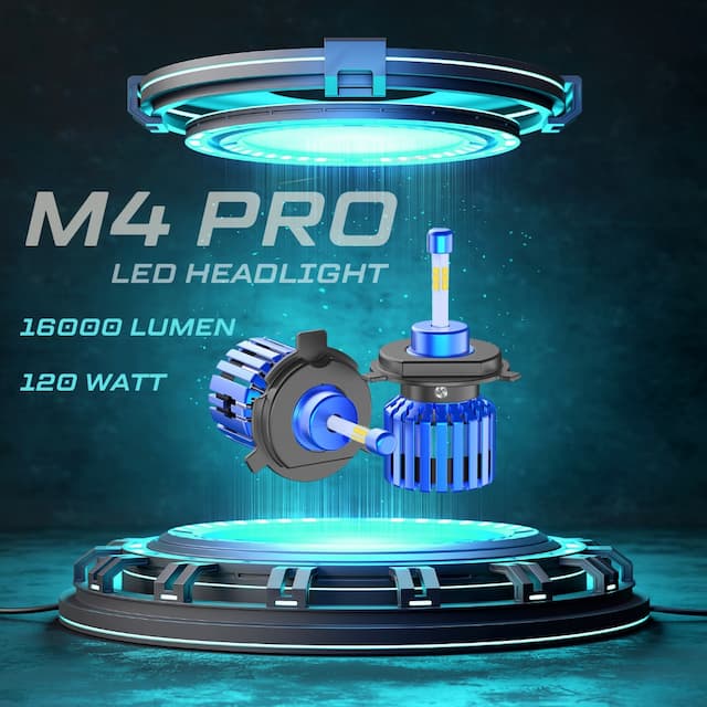 Super Brightness M4 Pro LED Headlight 120Watt with 16000lm
