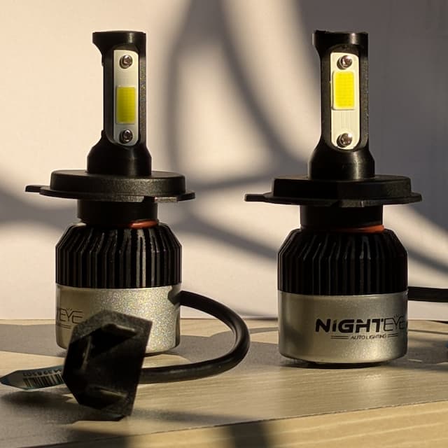 NIGHTEYE H4 LED Headlight Bulb 2Pc for Bike White, 36W, 1 Bulb