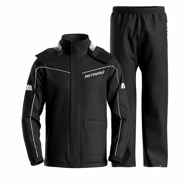 MOTOWOLF MDL0403B V4 Raincoats Genuine Product 100% Waterproof Black