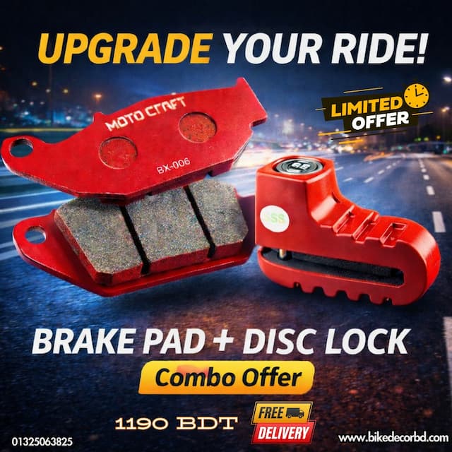 MOTO CRAFT Rear Brake Pad for LIFAN KPR/KPT(ABS)/KPS/KP + Lock Free