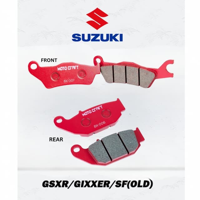 MOTO CRAFT Rear and Front Brake Pad for SUZUKI GSXR/GIXXER/SF(old) + Lock Free