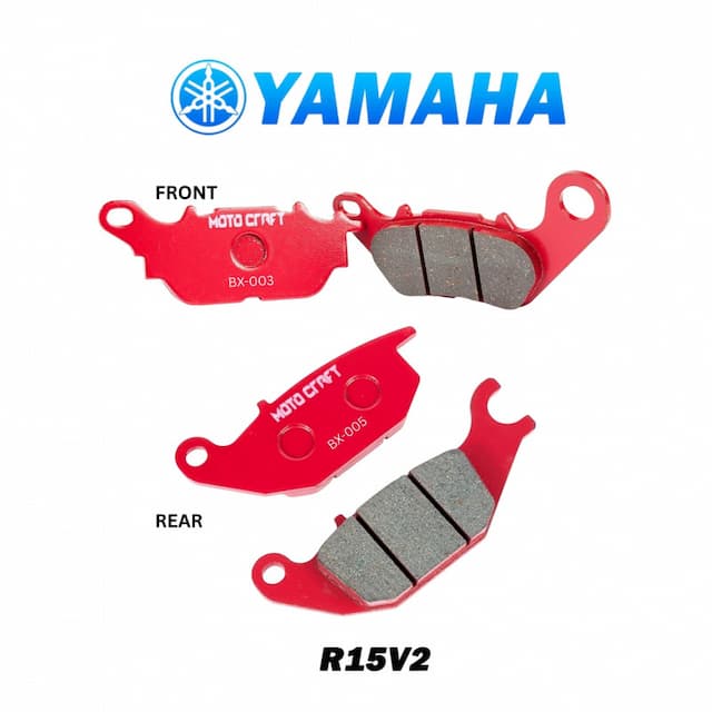 MOTO CRAFT Rear and Front Brake Pad for Yamaha R15 v2 + Lock Free