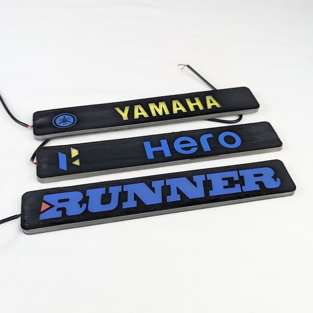 Bike Brand Name Logo LED Light