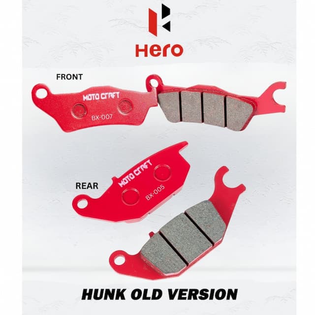MOTO CRAFT Rear and Front Brake Pad for Hunk Old Version + Lock Free