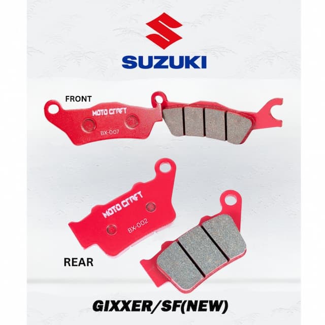 MOTO CRAFT Rear and Front Brake Pad for SUZUKI GIXXER/SF(NEW) + Lock Free