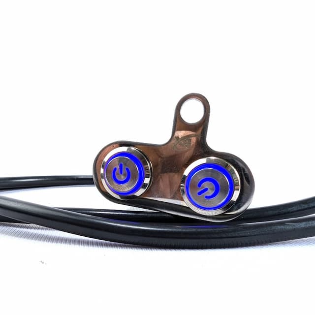 Motorcycle Handlebar Two Switch Self-return Reset Button CNC Aluminum Alloy for Horn Engine Power Start Kill Switch Waterproof