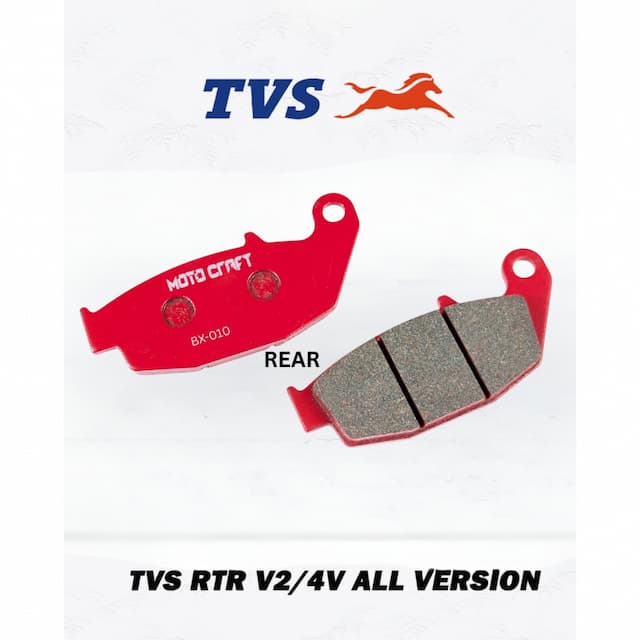 MOTO CRAFT Rear Brake Pad for TVS RTR V2/4V All Version + Lock Free