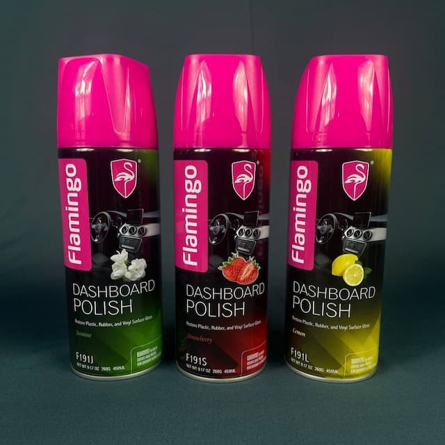 Flamingo Dashboard Polish 450 ml Strawberry Lemon Jasmine Flavour